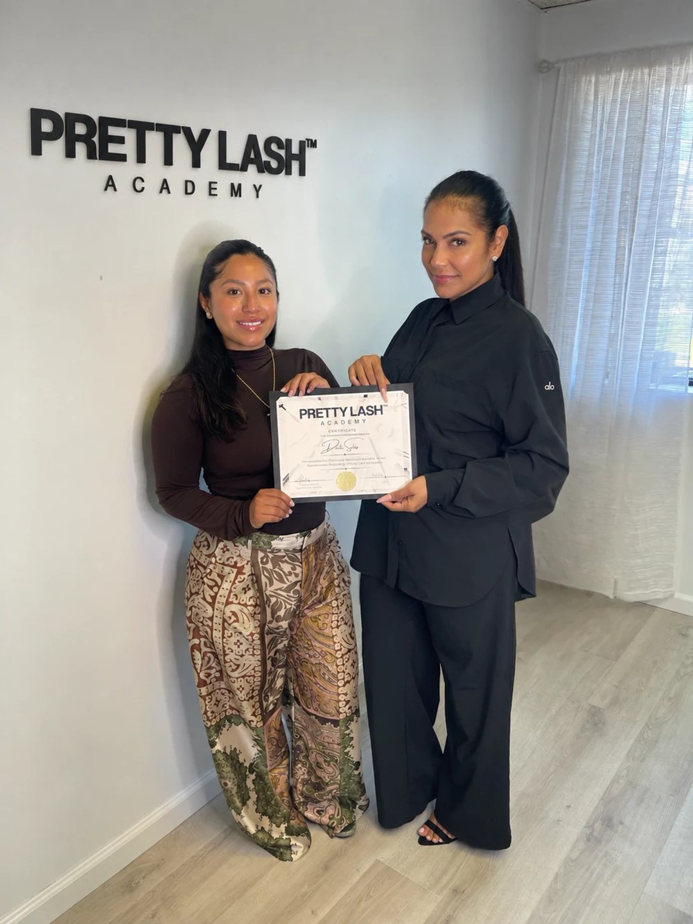 Certified student with Iraida